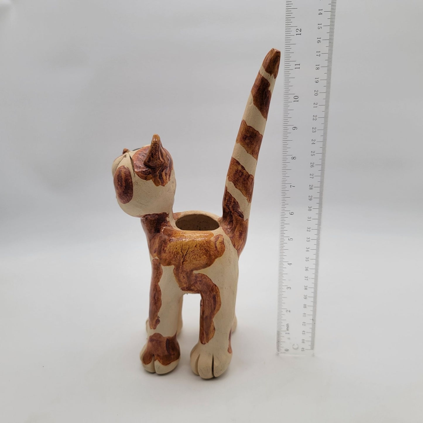 Vintage Hand-Painted Cat Planter By Pence Pets Pottery