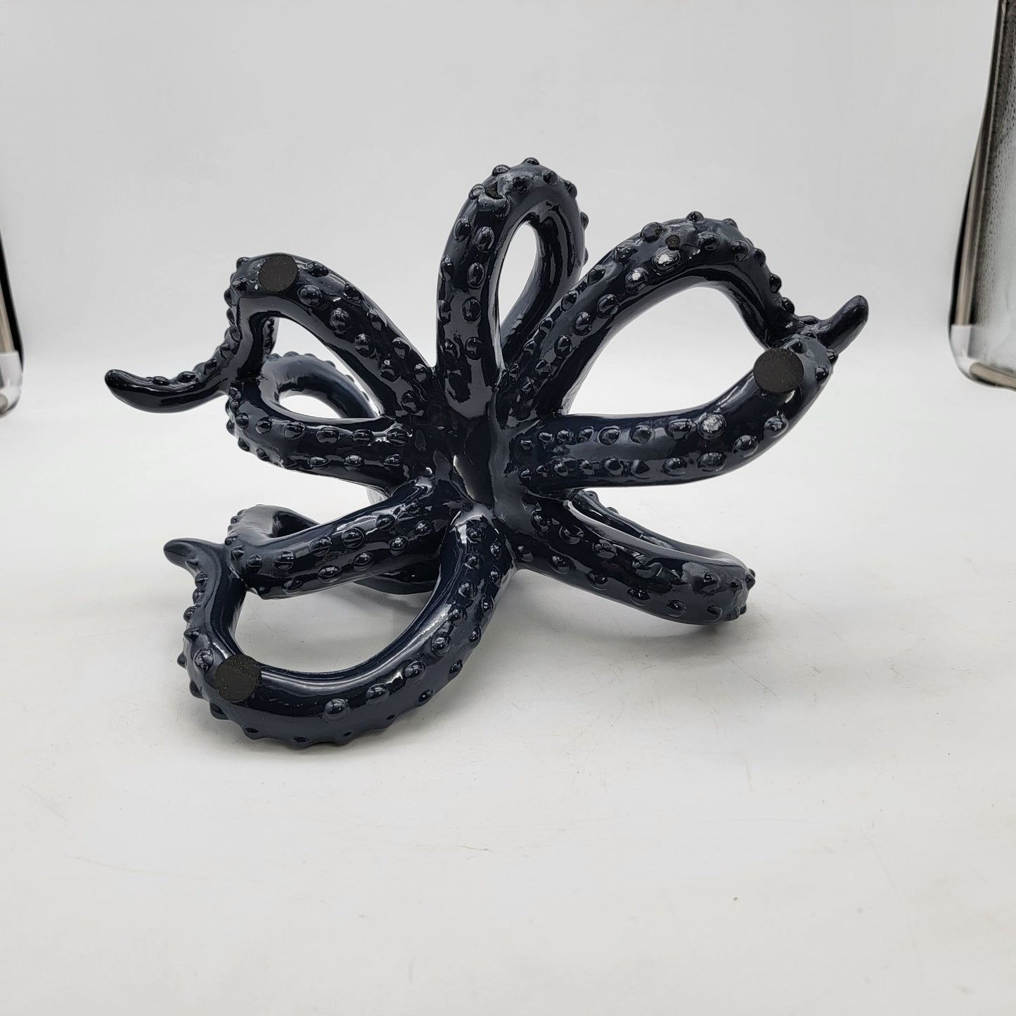 Black Octopus Figurine Decorative Sculpture Sea Life Accent Piece