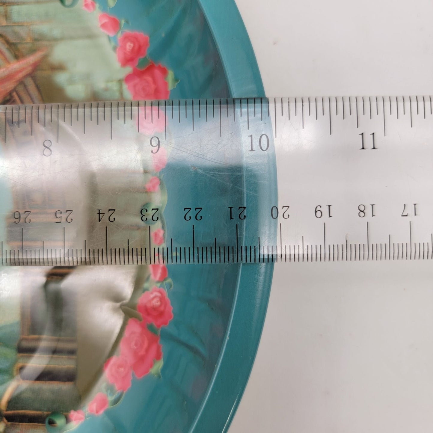 Angel & Roses Decorative Tin Bowl Tray