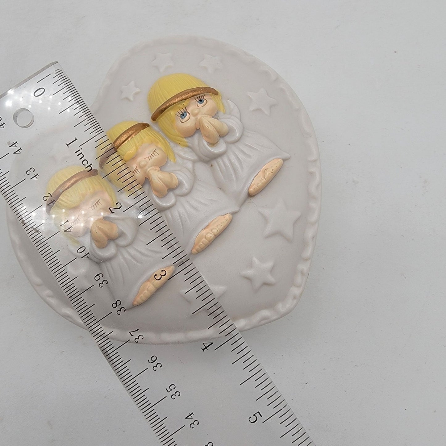 Hallmark Angel Trio Heart-Shaped Trinket Box With Lid