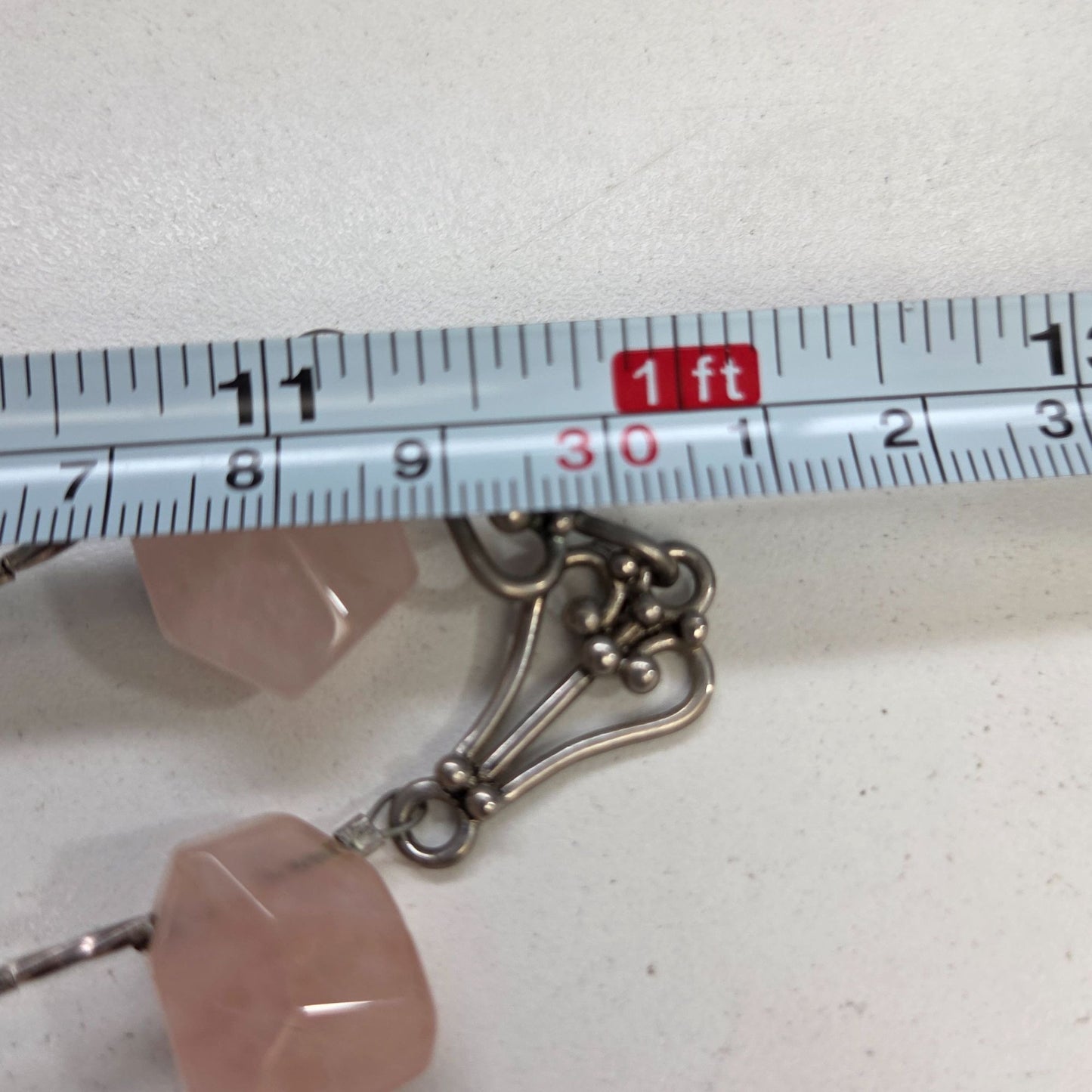 Chunky Rose Quartz & Quartz Briolette Necklace