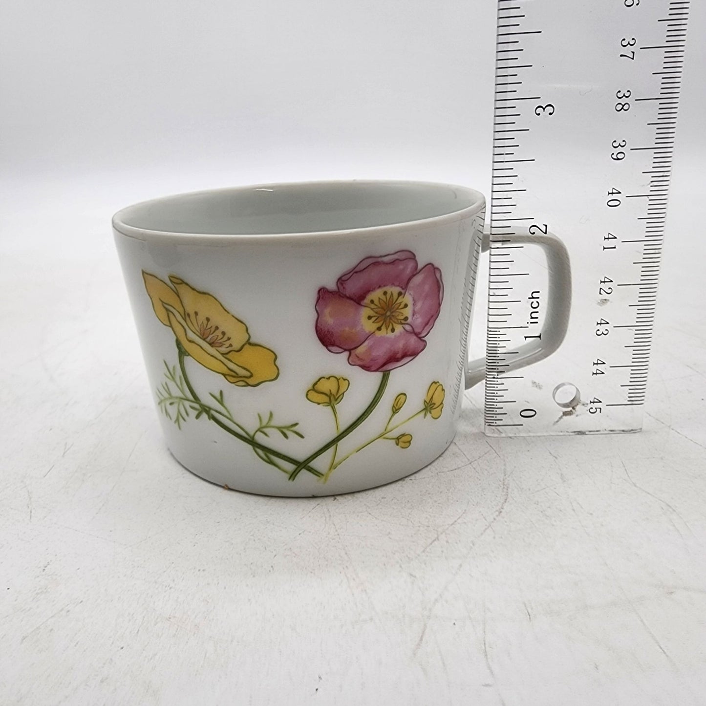Vintage Jardin Geneve Fine China Floral Teacups Set Of 2