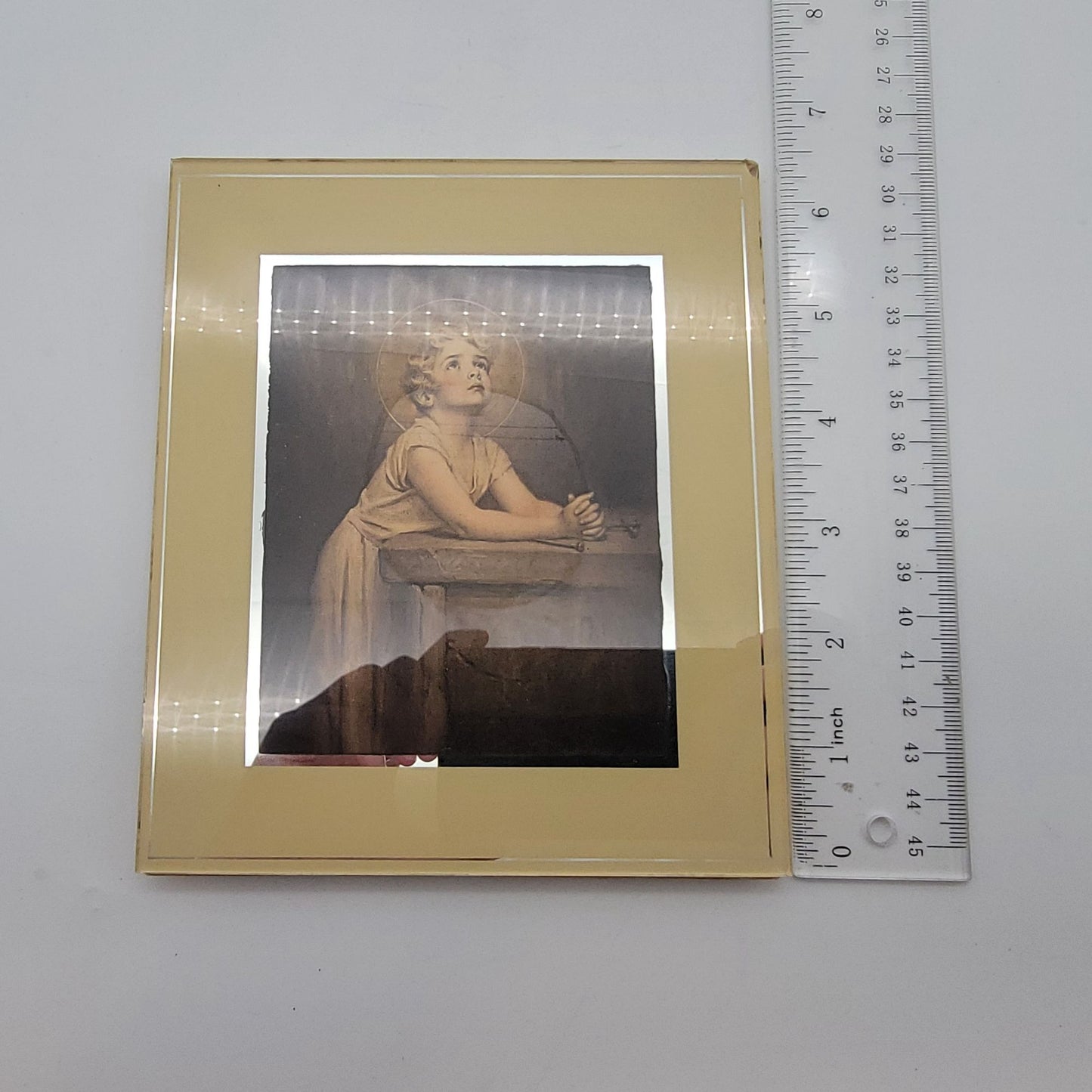 Vintage Charles Bosseron Chambers Thy Will Be Done Art Print In Gold Frame