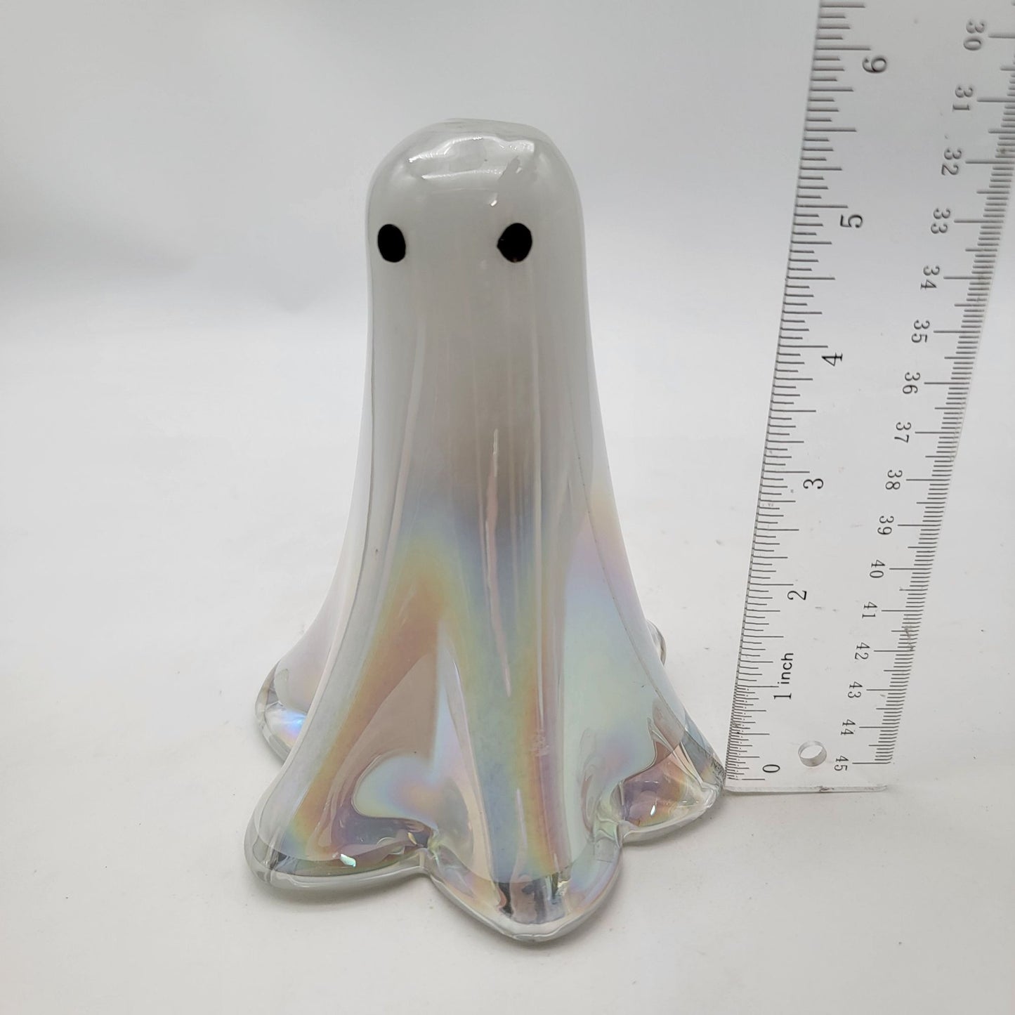 Iridescent Glass Ghost Sculpture