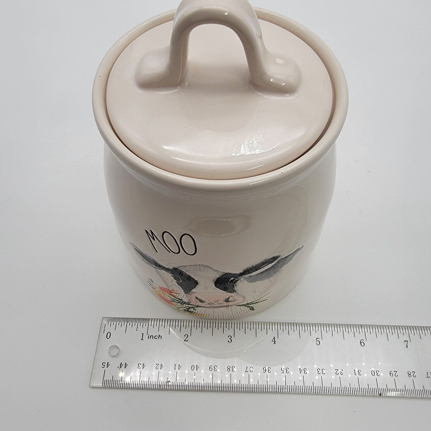 Rae Dunn Farmline MOO Cow Canister