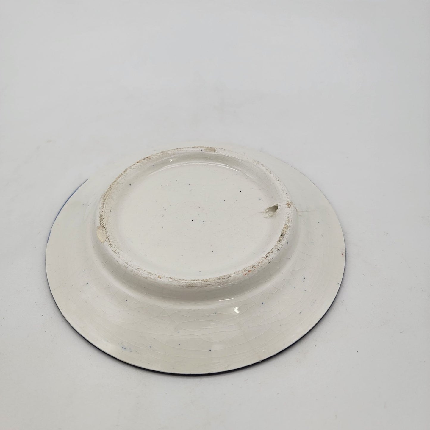 Hand-Painted Floral Dish Blue Pink Green