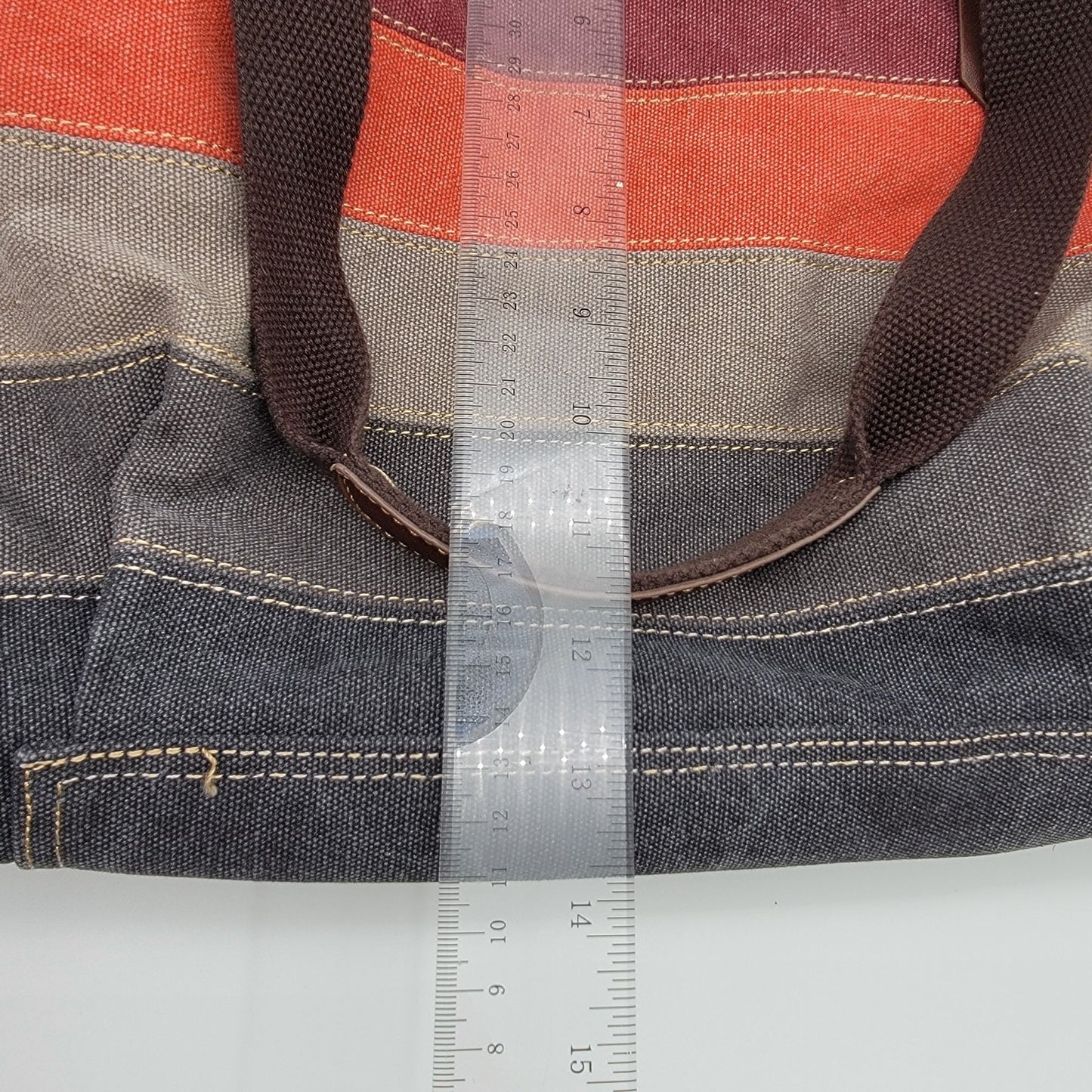 Bearizona Striped Canvas Handbag