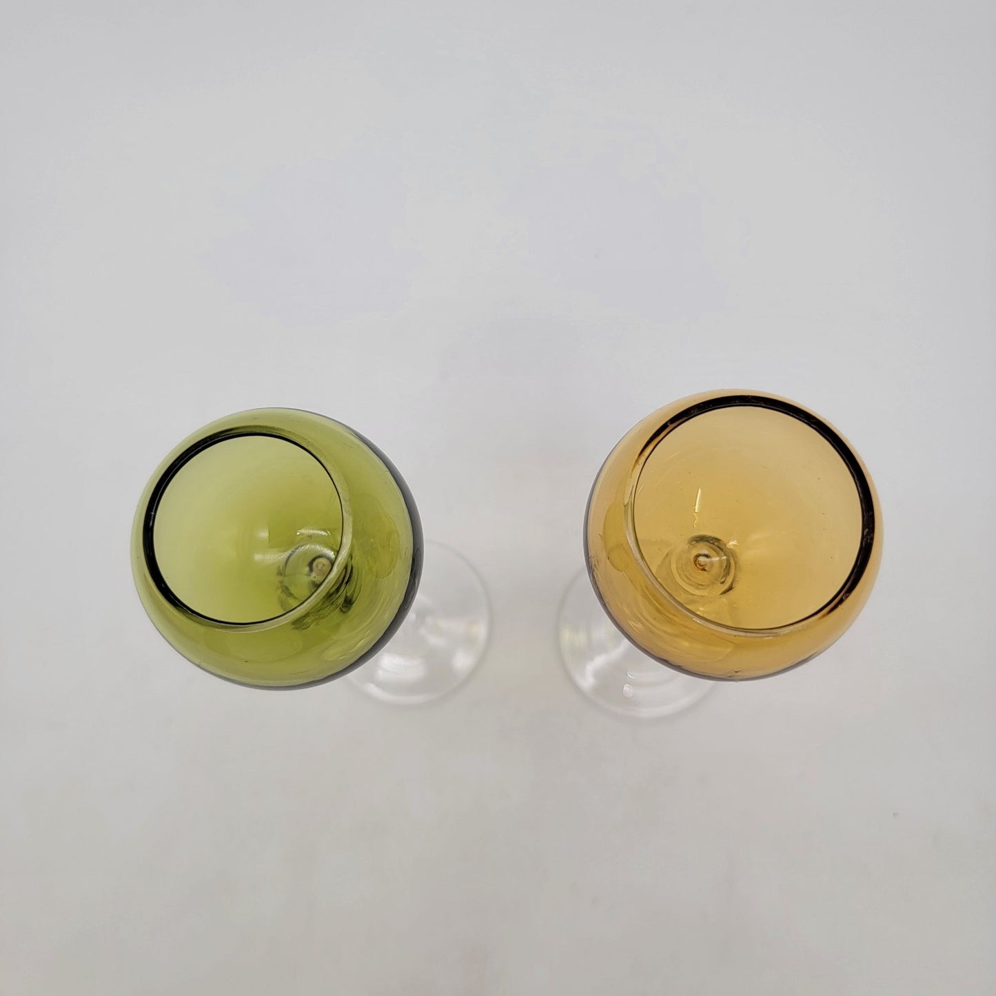 Z Galleries Art Glass Cordial Glasses With Spiral Twisted Stems Set Of 2