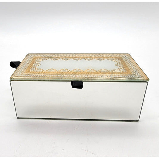 Cynthia Rowley Glass Mirrored Dresser Box