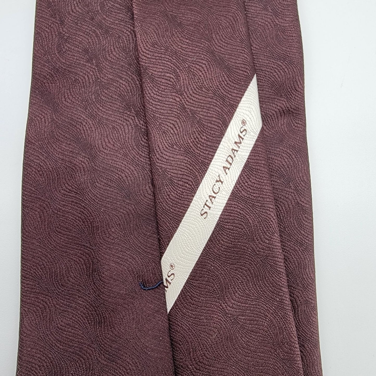 Vintage Stacy Adams 100% Silk Designer Necktie Brown  Abstract Print
