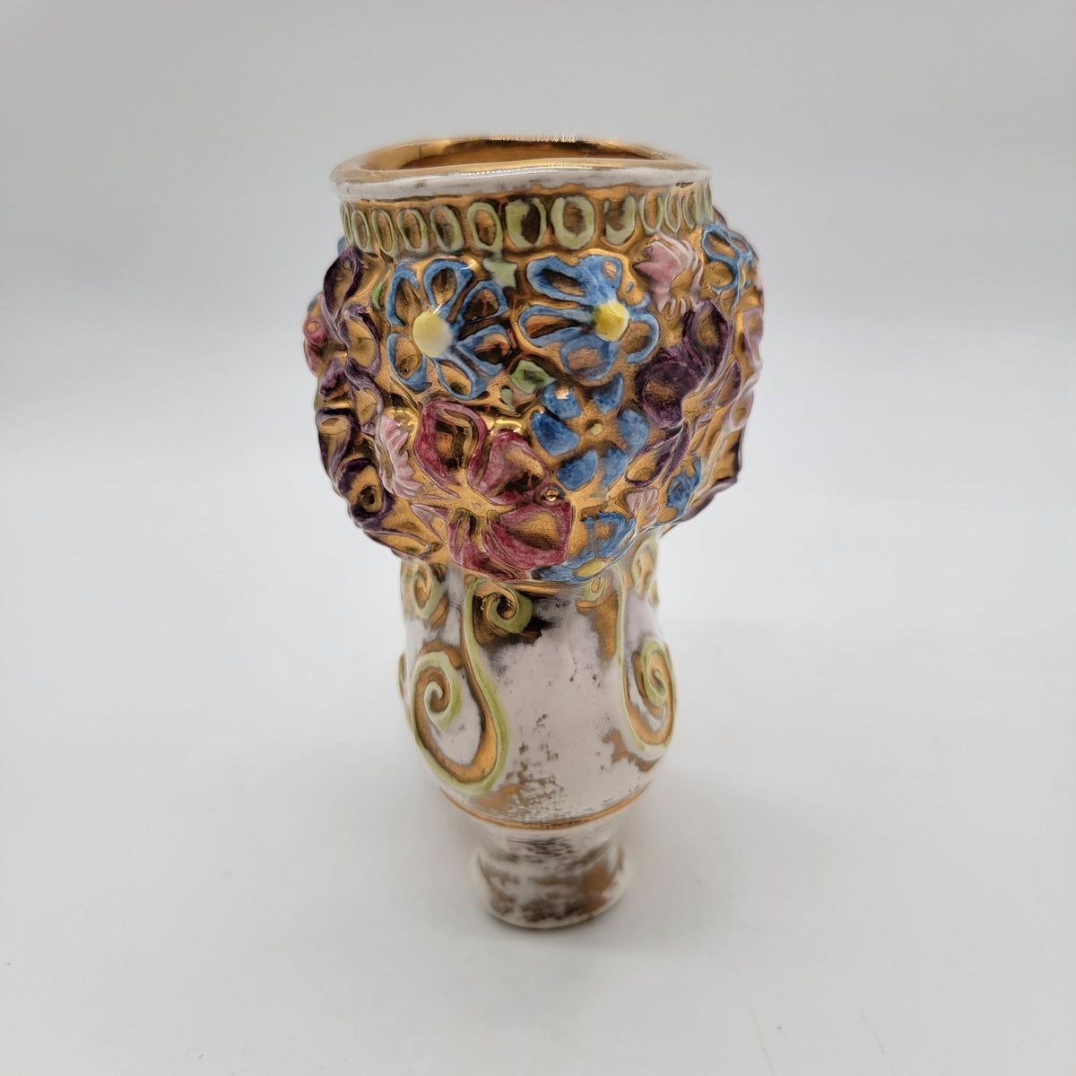 1970 Victorian Boot Vase Signed