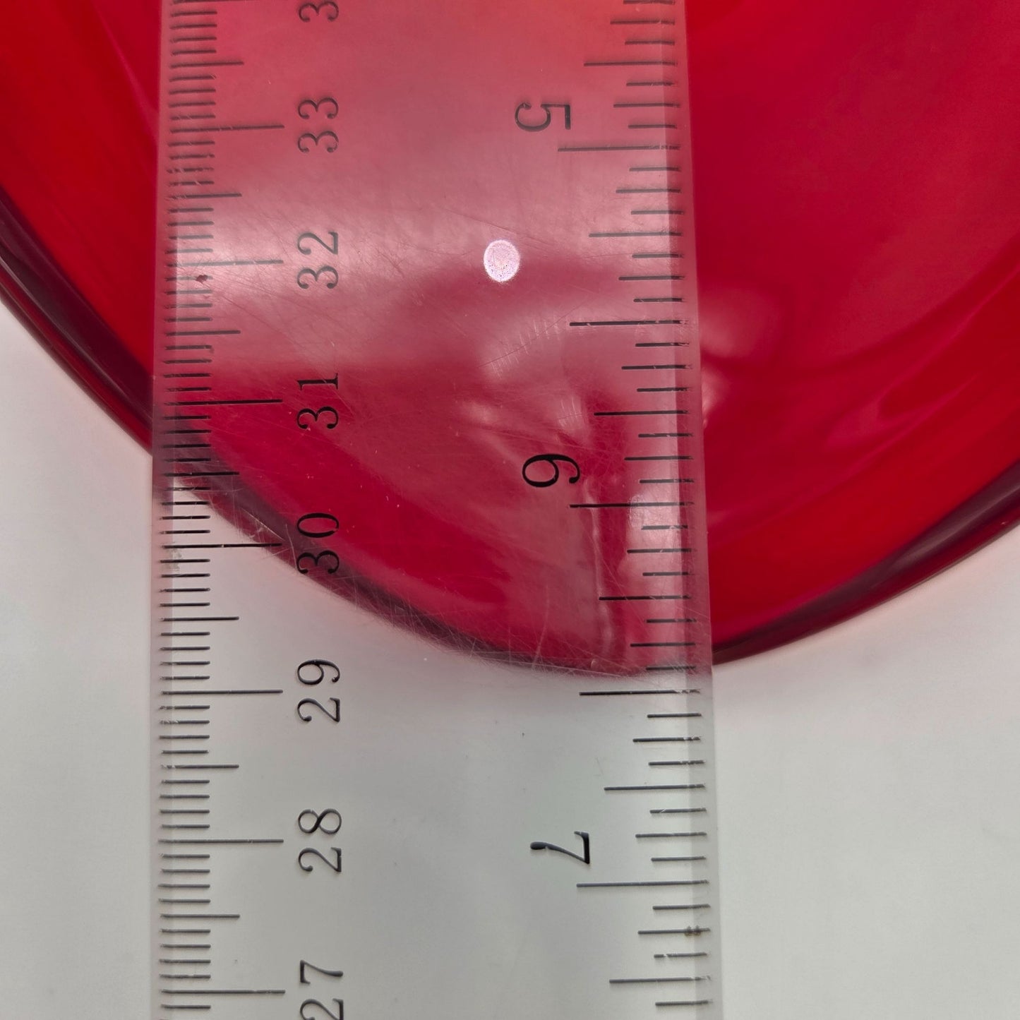 Vintage Amberina Red Art Glass Heart Dish
