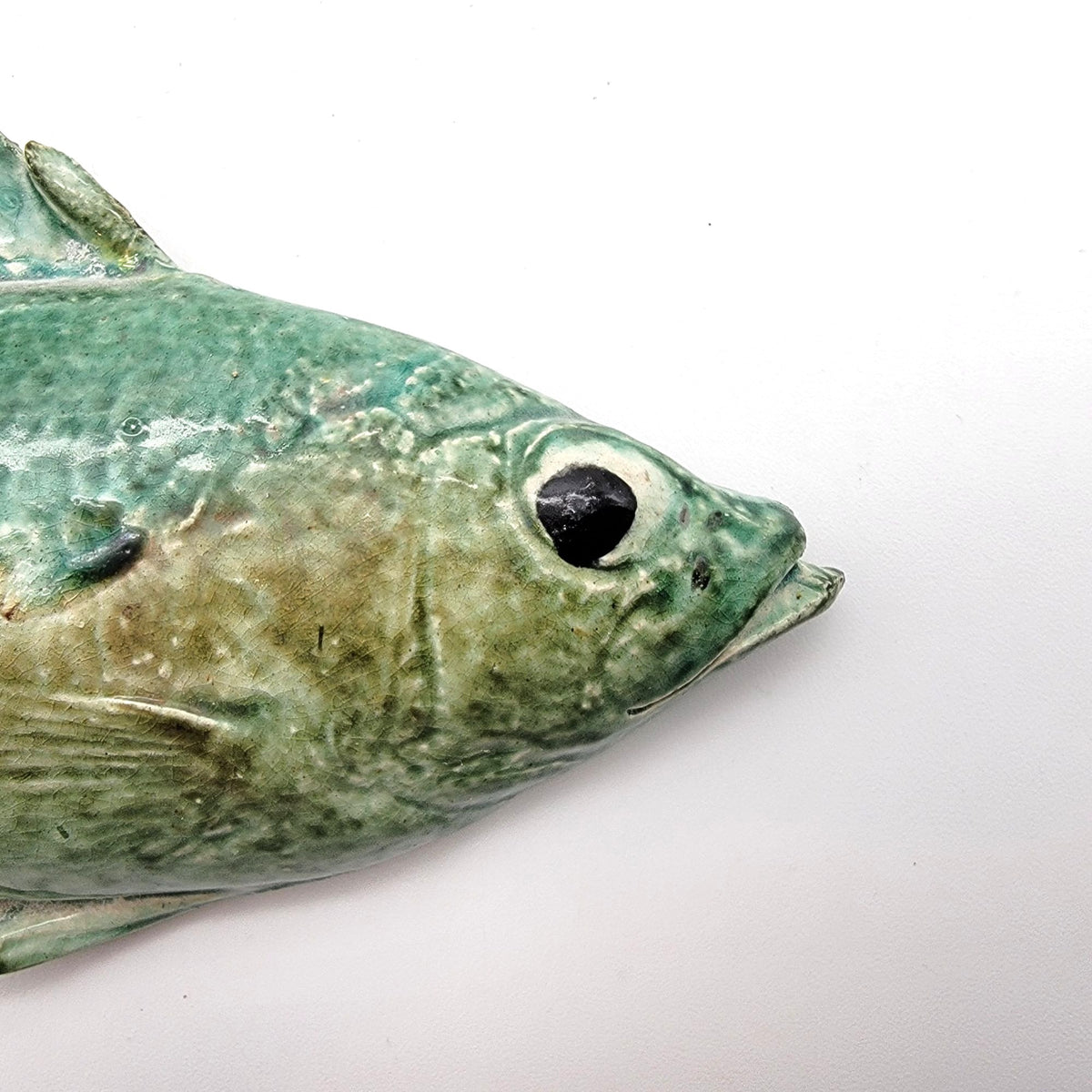 1990's Megan Morrissey Studio Raku Pottery Fish Wall Hanging Sculpture