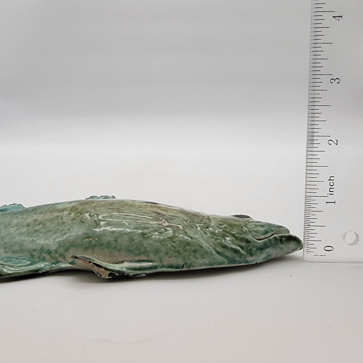 1990's Megan Morrissey Studio Raku Pottery Fish Wall Hanging Sculpture