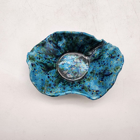 Handmade Blue Pottery Bowl