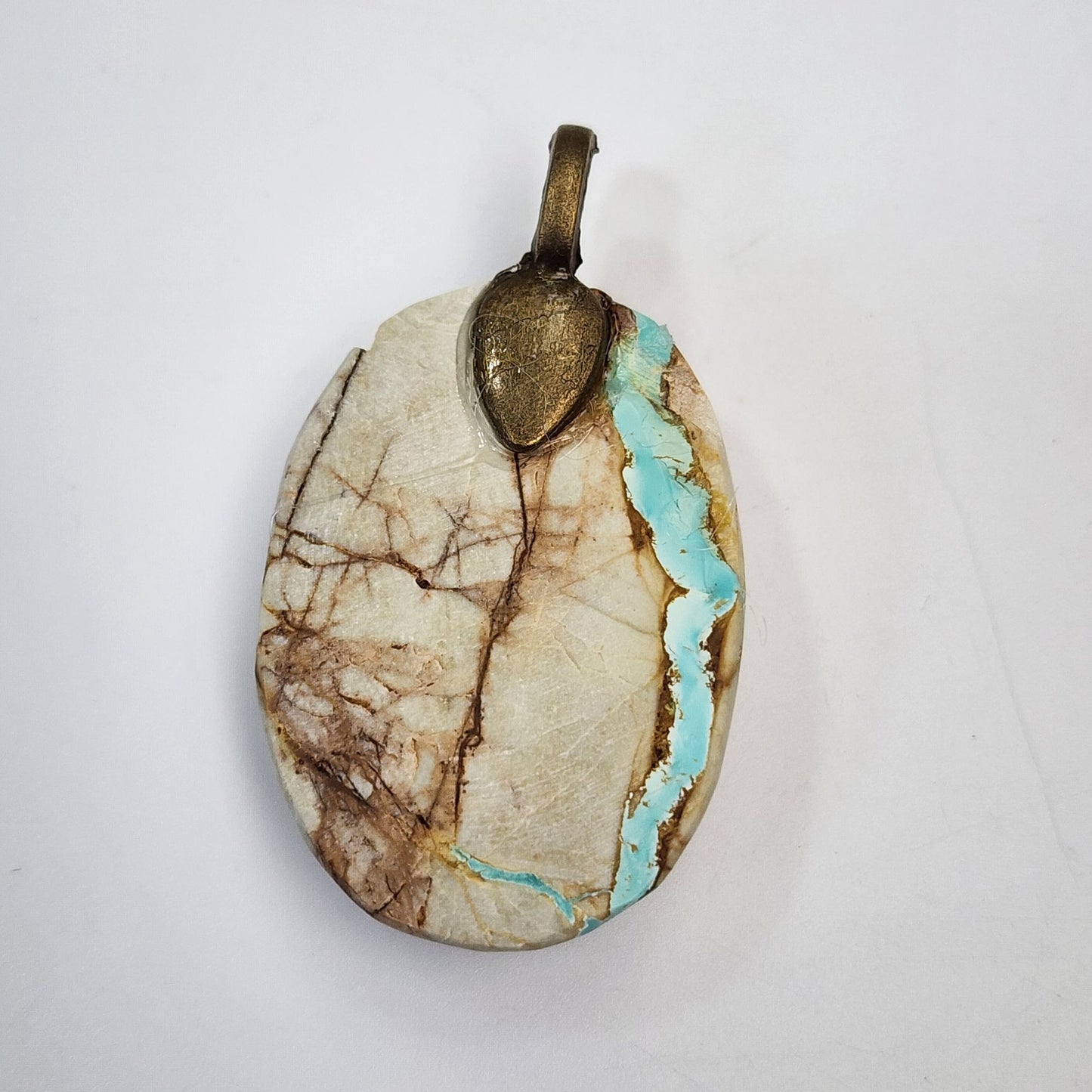 Artisan Royston Ribbon Turquoise Pendant