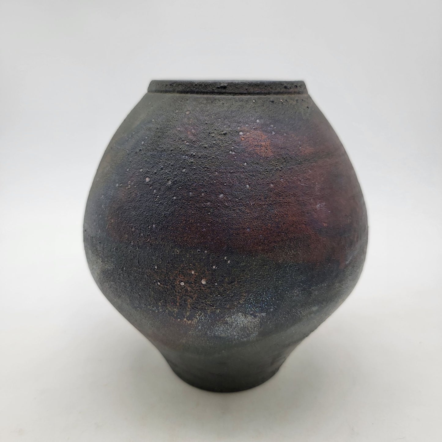 Signed Raku Art Pottery Vase