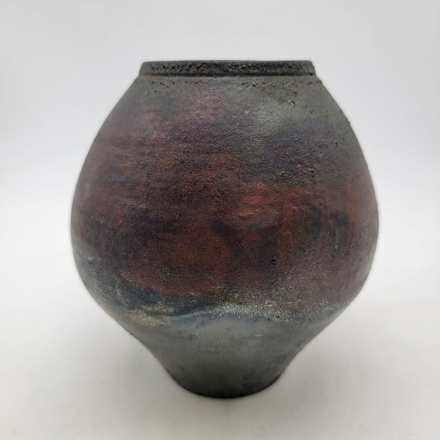 Signed Raku Art Pottery Vase
