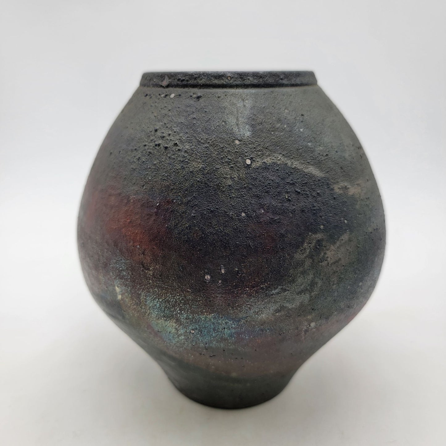 Signed Raku Art Pottery Vase