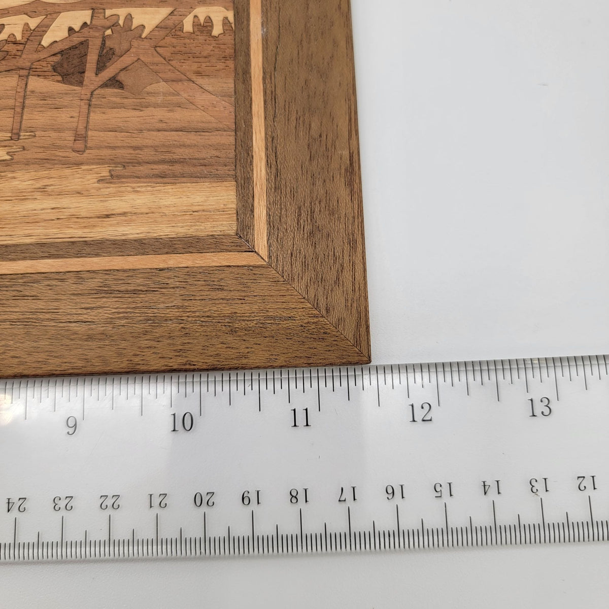 Vintage Marquetry Wood Inlay Ocean Shore Scene – Niche Lady Shop