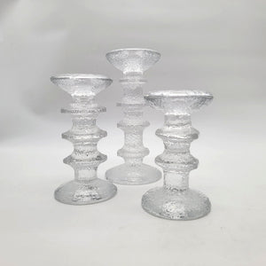 Vintage Timo Sarpaneva Iittala Festivo Candle Holders Set Of 3 Made in Finland