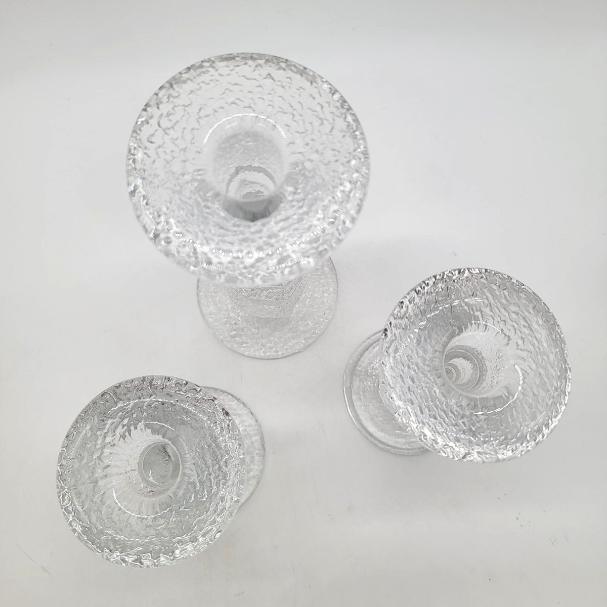 Vintage Timo Sarpaneva Iittala Festivo Candle Holders Set Of 3 Made in Finland