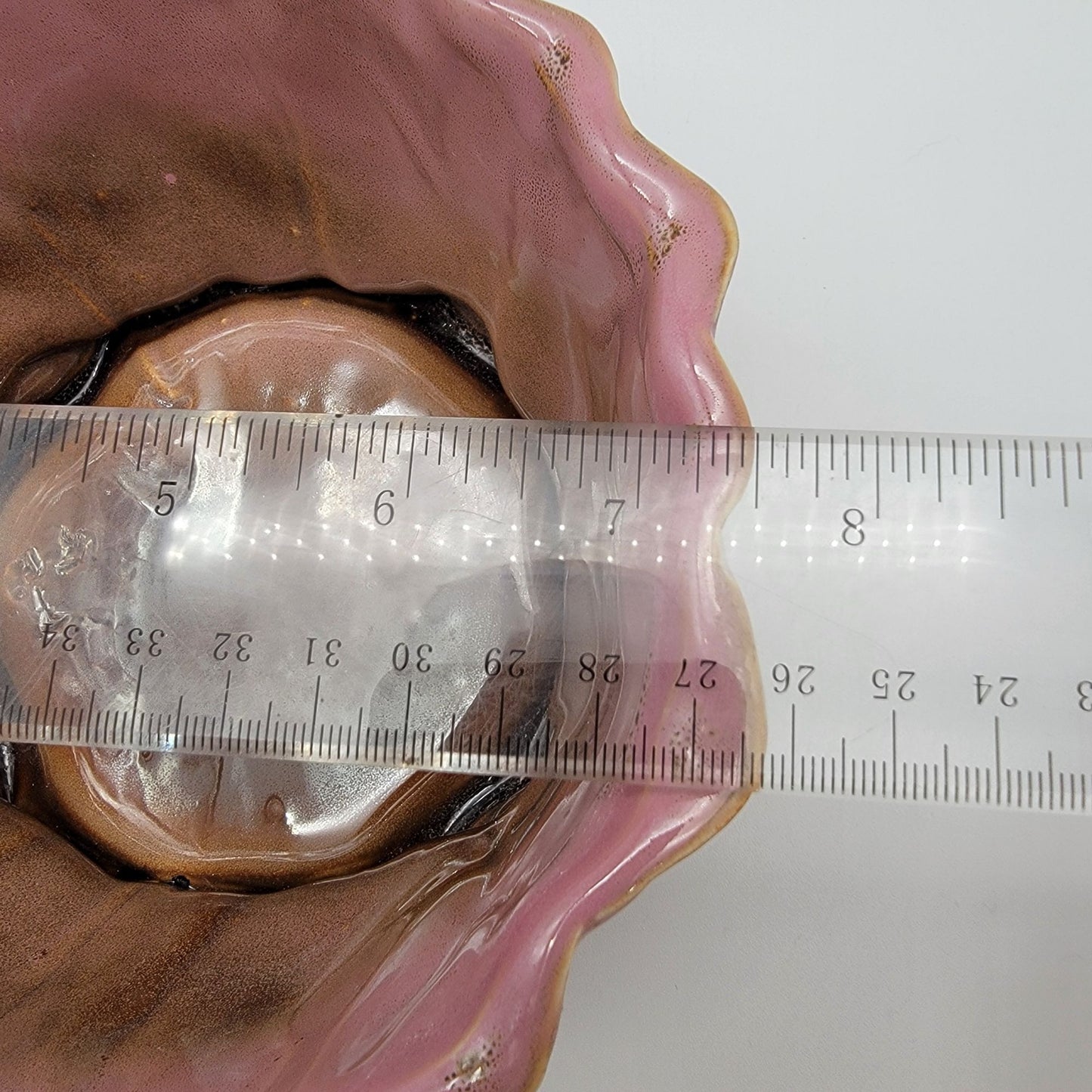 Vintage Majolica Pink Rose Flower Pottery Vase Planter With Birds