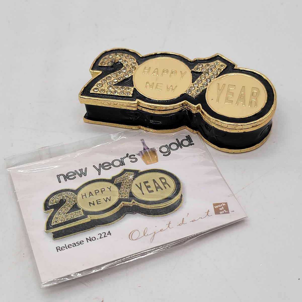 Objet d'art New Year's Gold 2010 Trinket Box No. 224