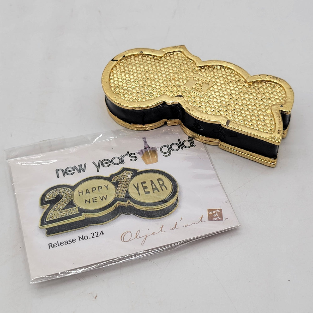 Objet d'art New Year's Gold 2010 Trinket Box No. 224