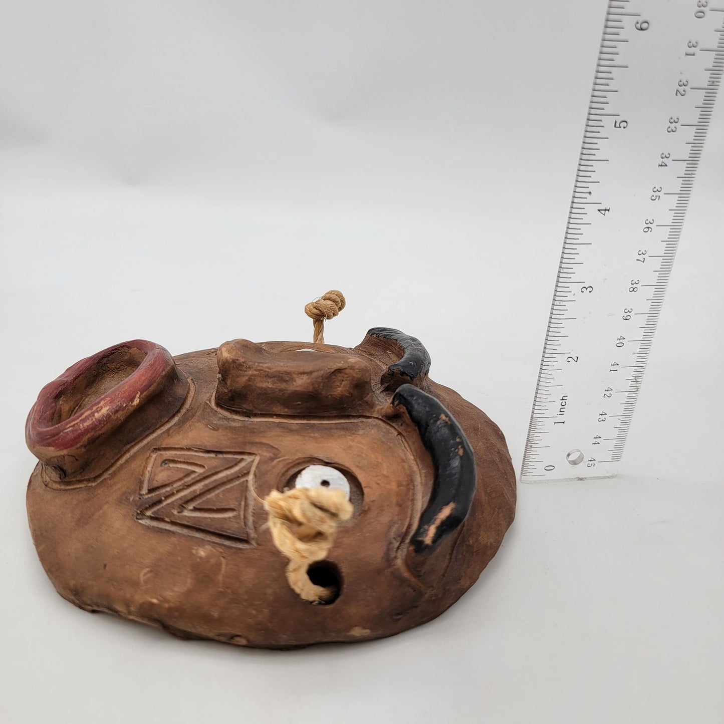 Vintage 1987 Terracotta Face Mask Wall Hanging