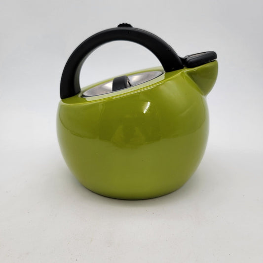 Rachel Ray Green 2 Qt. Whistling Metal Tea Kettle