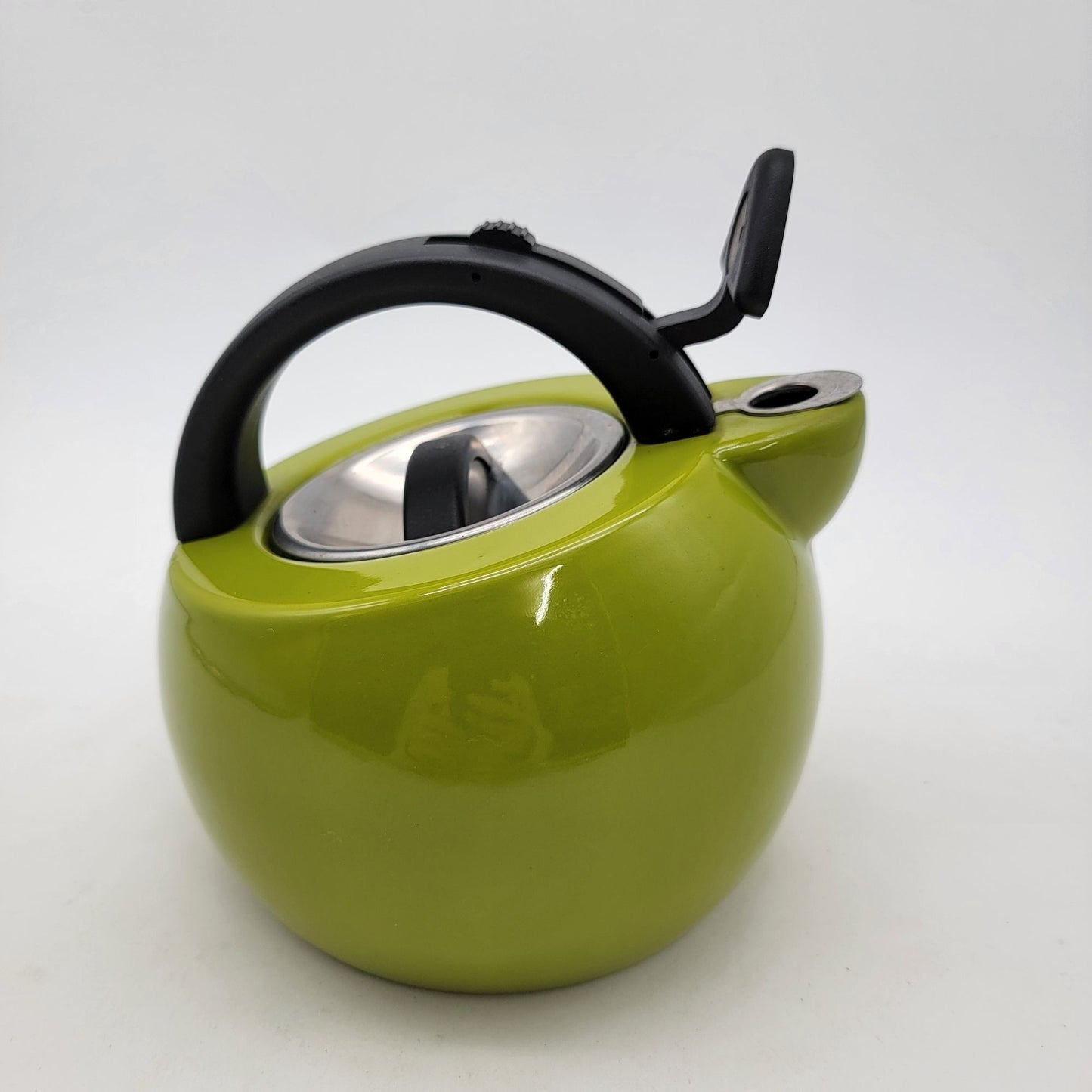Rachel Ray Green 2 Qt. Whistling Metal Tea Kettle
