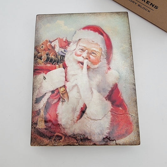 Retired Sid Dickens Memory Block T544 Jolly Santa