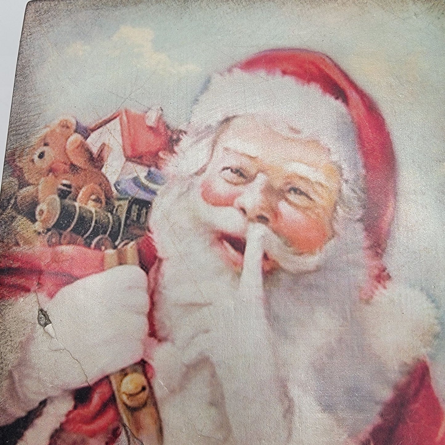 Retired Sid Dickens Memory Block T544 Jolly Santa