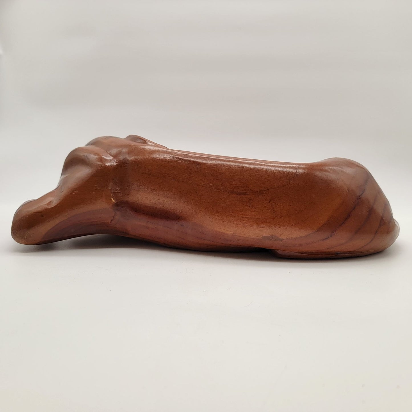 OOAK Large Hand-Carved Wood Hunting Hound Dog Sculpture