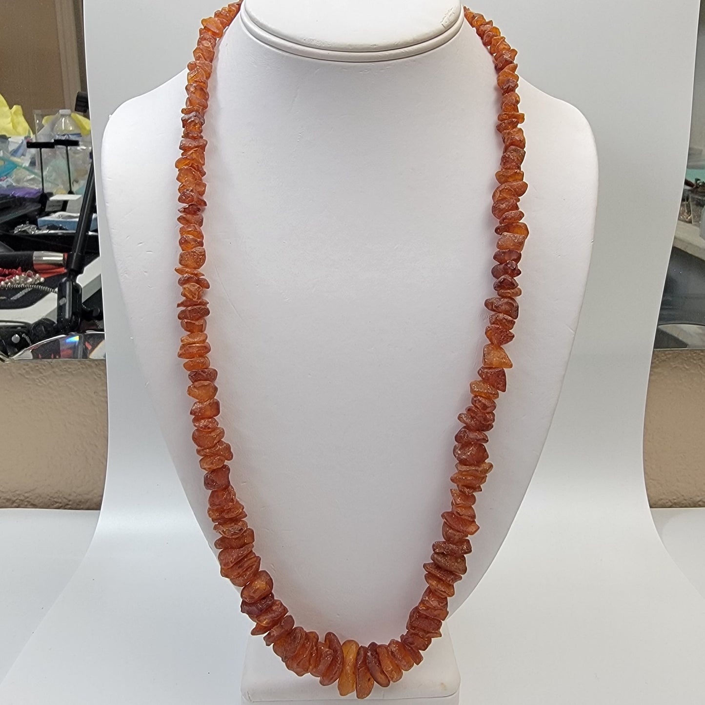 Raw Natural Baltic Honey Amber Graduated Necklace