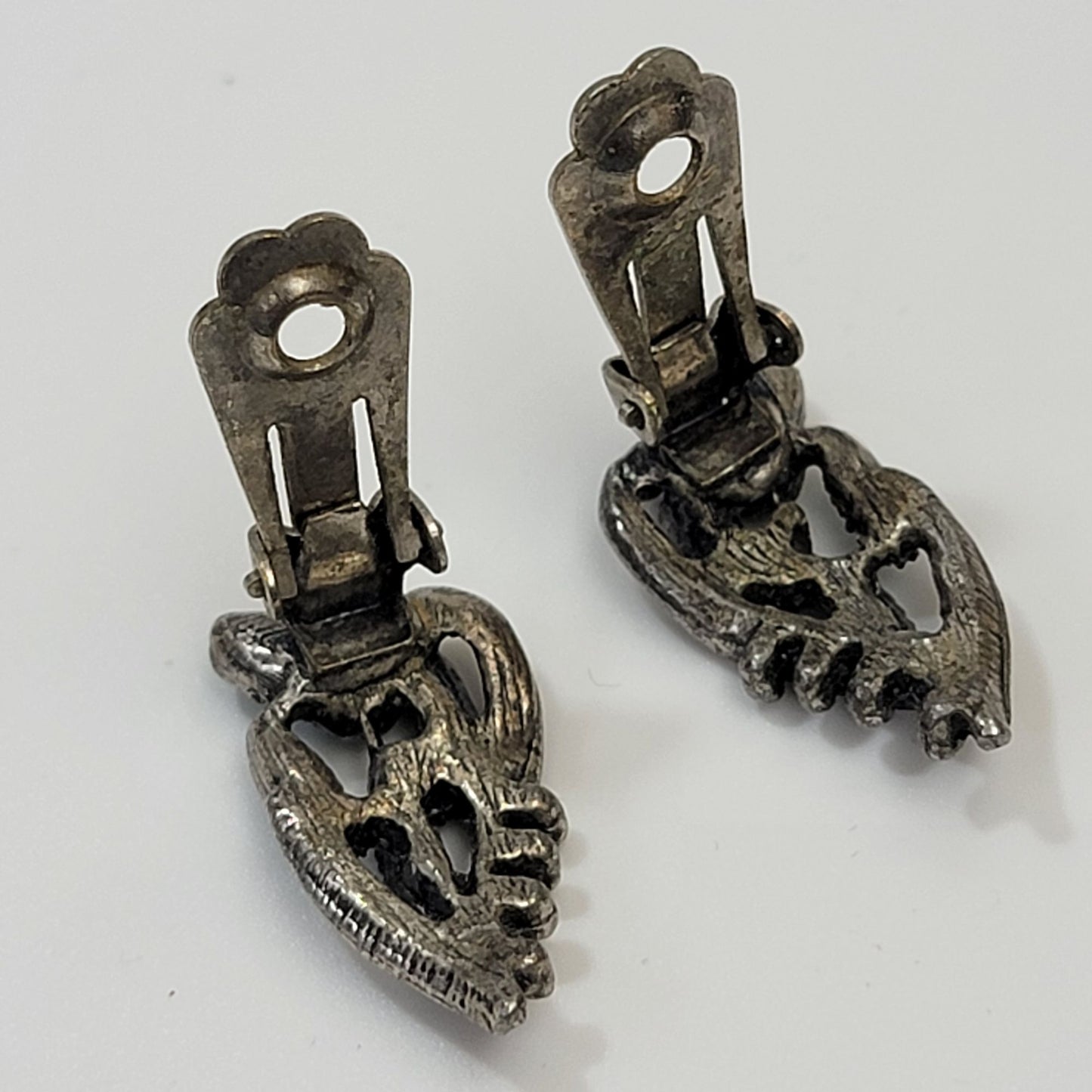 Vintage Turquoise Petit Point Clip-On Earrings