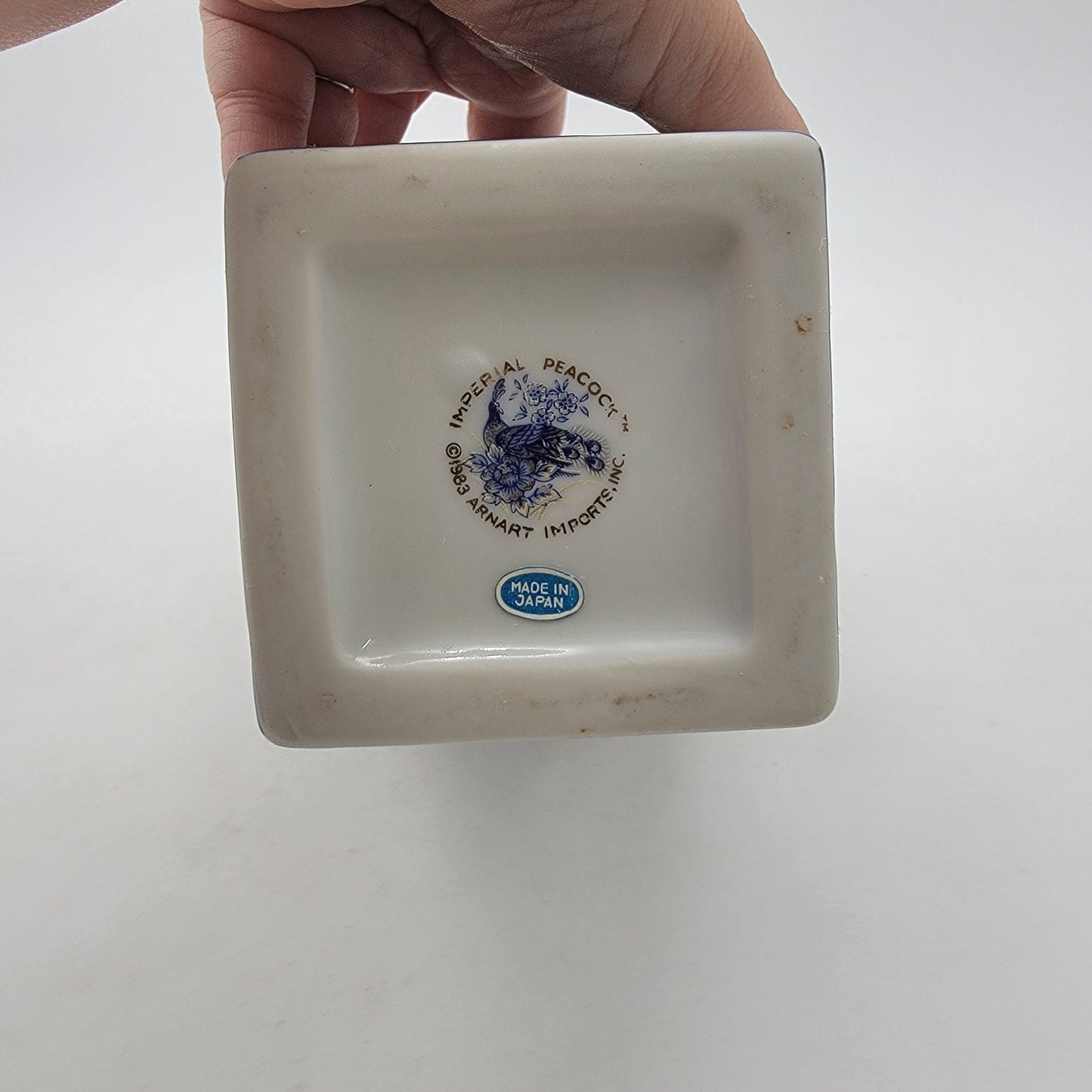 Vintage 1983 Arnart Japanese Imperial Peacock Vase