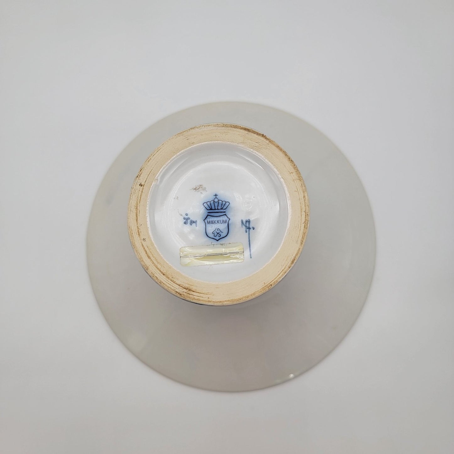 Antique Dutch Royal Tichelaar Makkum Porcelain Pedestal Vase