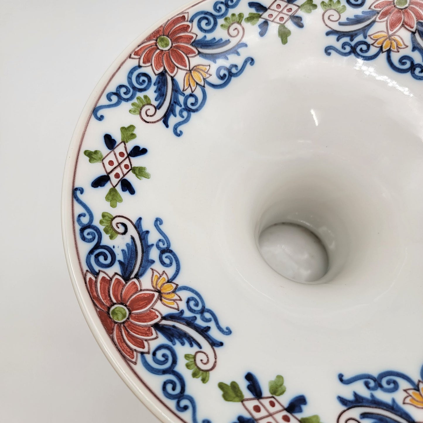 Antique Dutch Royal Tichelaar Makkum Porcelain Pedestal Vase