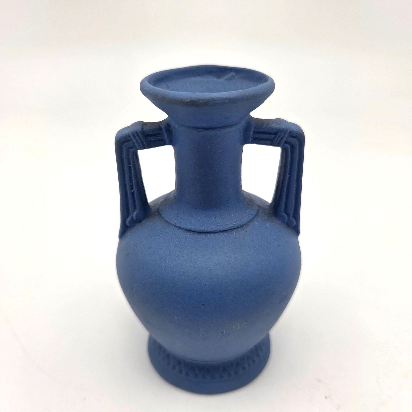 Vintage Blue Jasperware Miniature Bud Vase Hellenic Maiden