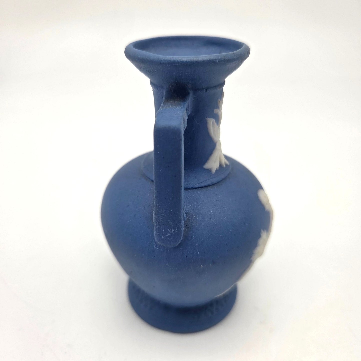 Vintage Blue Jasperware Miniature Bud Vase Hellenic Maiden