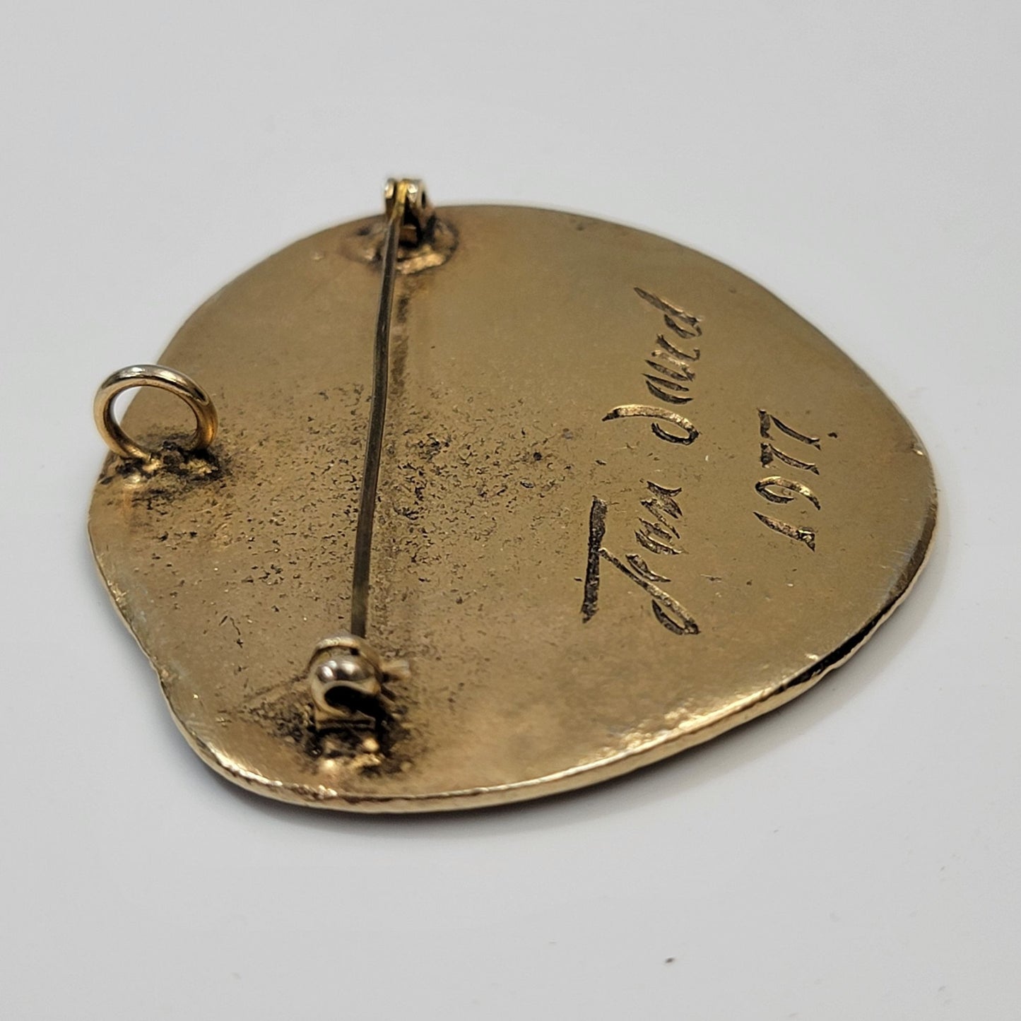 Vintage 1977 Jean David Modernist Judaica Spiral Brooch Pendant