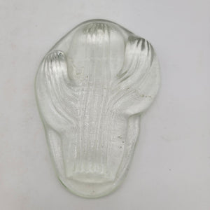 Clear Glass Cactus Paperweight