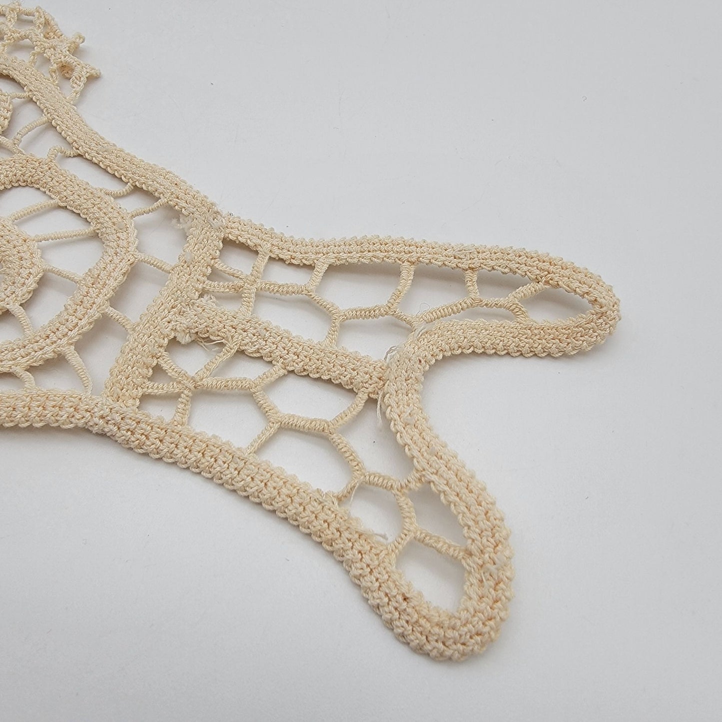Vintage Lace Filet Crocheted Fish Doily