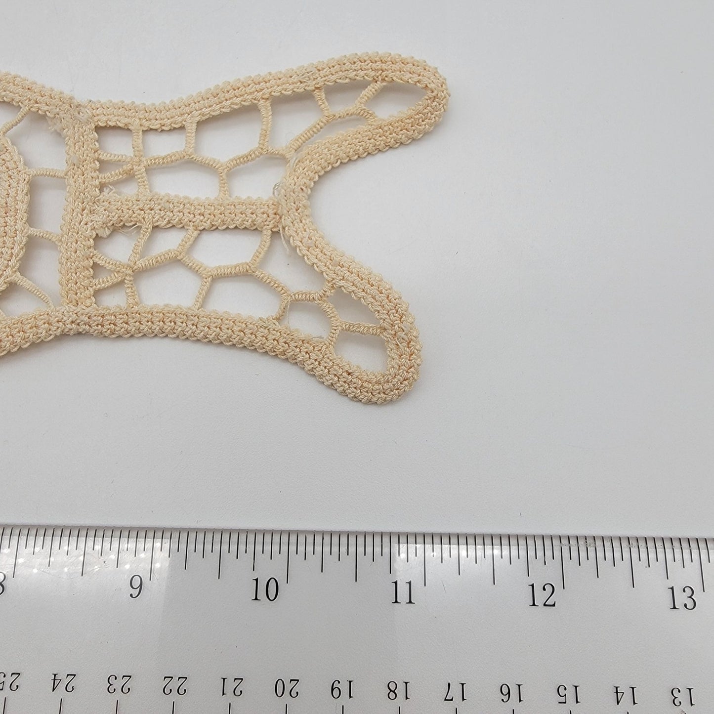 Vintage Lace Filet Crocheted Fish Doily