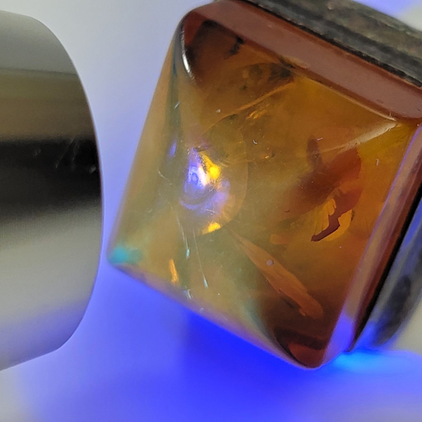 Baltic Amber Square 925 Sterling Silver Ring