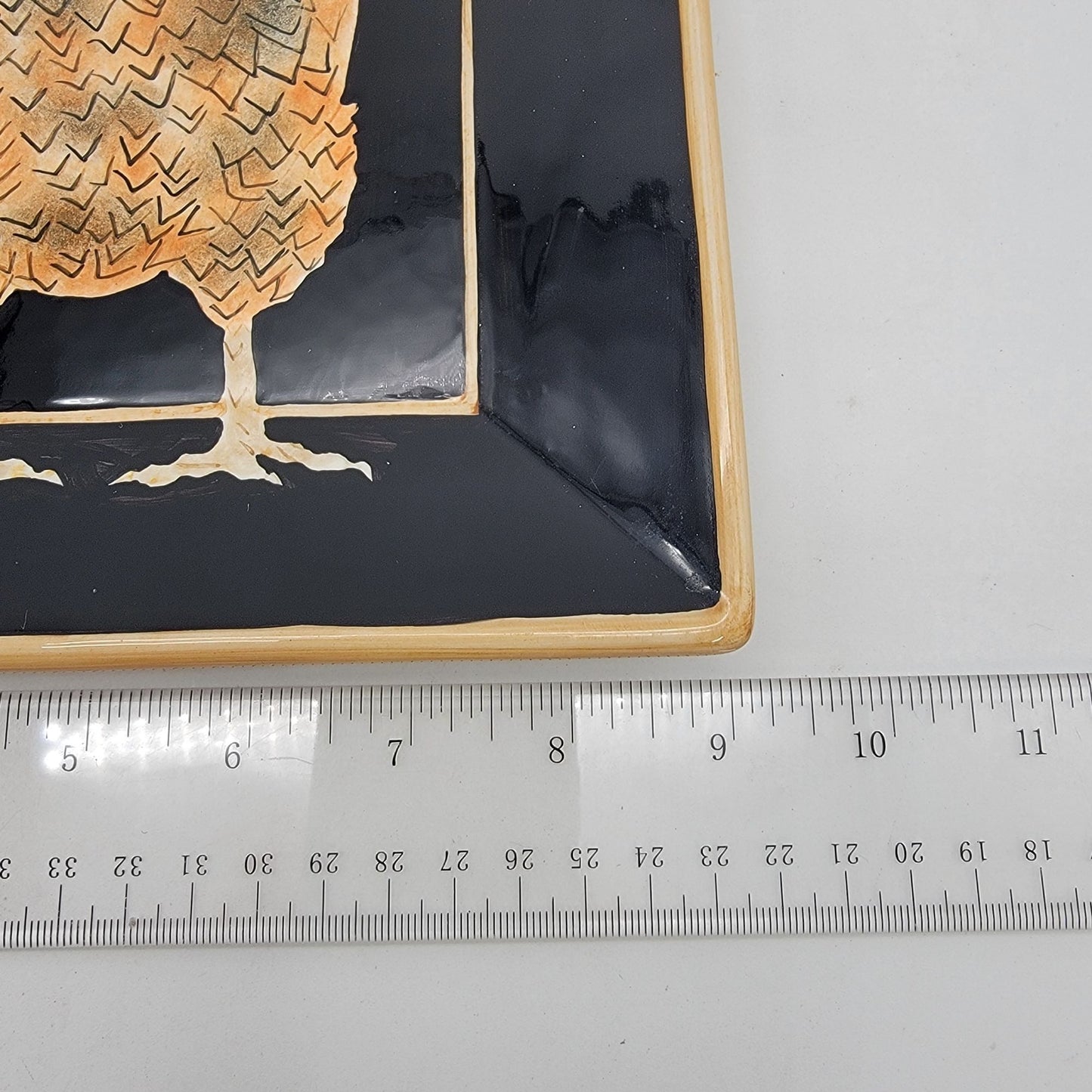 Judy Shelly Handcrafted Chicken Square Plate