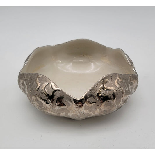 Weeping Silver Bowl With Scalloped Edge