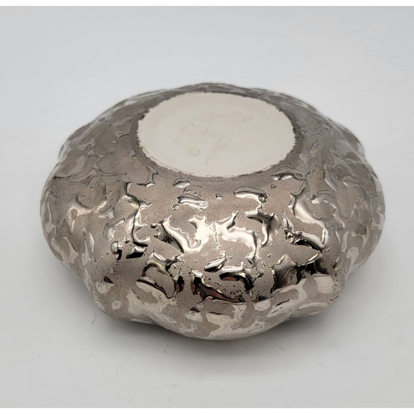 Weeping Silver Bowl With Scalloped Edge